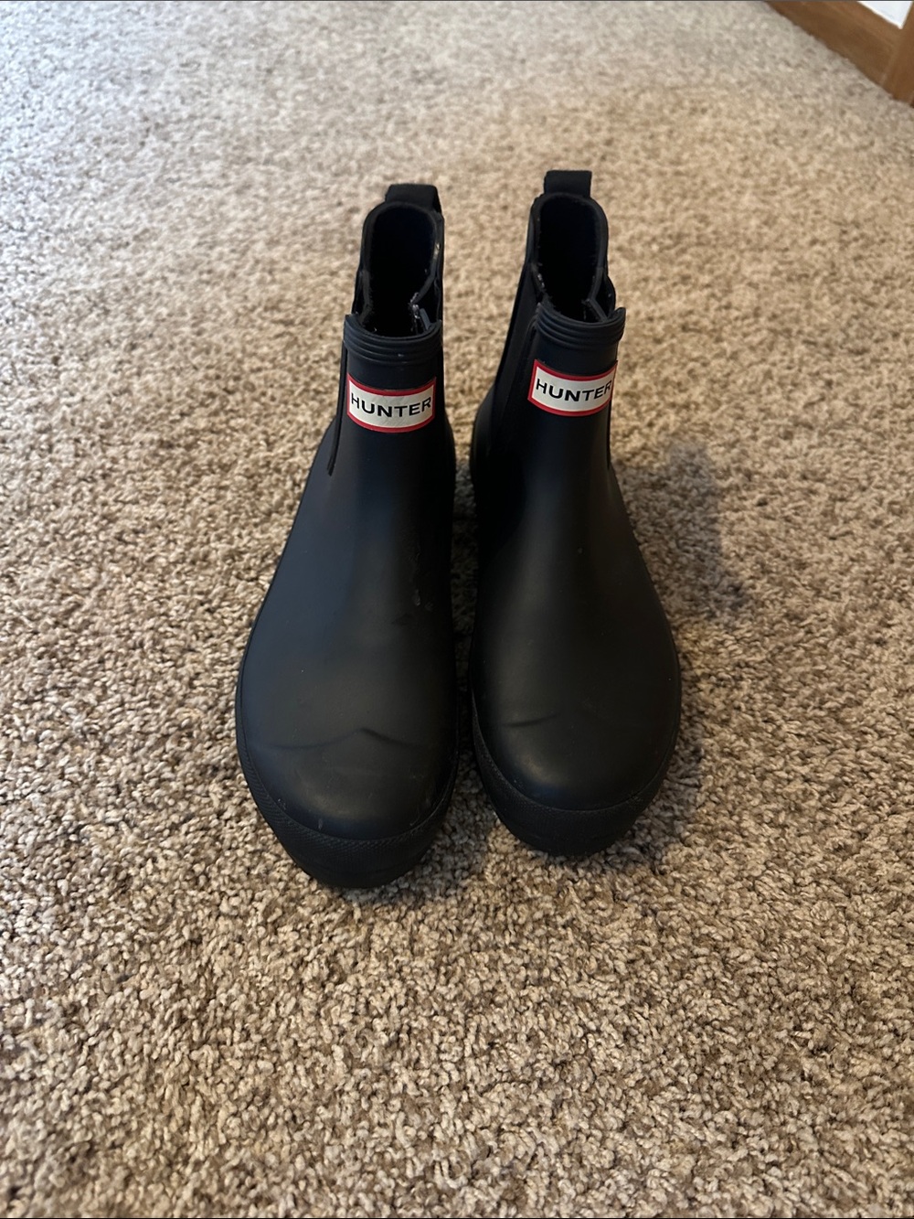 Hunter Matte Black Chelsea Rain Boots